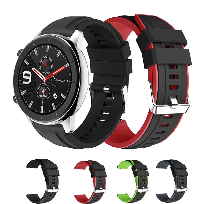 

22MM Silicone Strap For Huawei Watch GT/GT2 46MM Honor Magic Smart Band Bracelet Straps For TicWatch Pro Wristband Correa