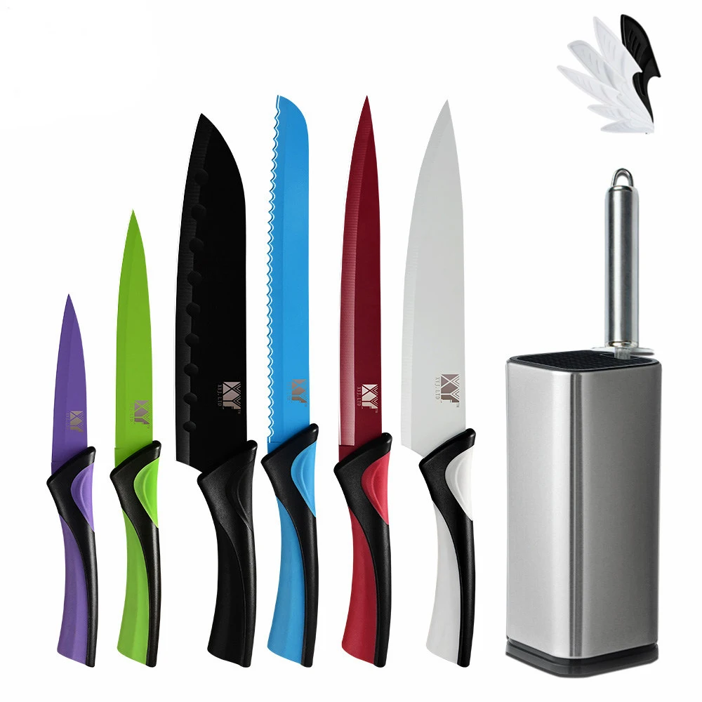 Набор кухонных ножей из нержавеющей стали 6 шт. нож Santoku для нарезки фруктов +