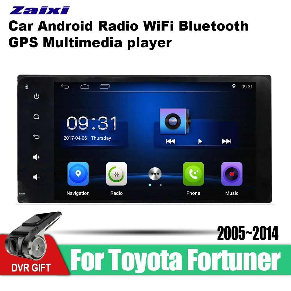 Для Toyota Fortuner 2005 ~ 2014 2Din Android автомобильное радио Wifi Авторадио HD 1024*600 Tochscreen GPS