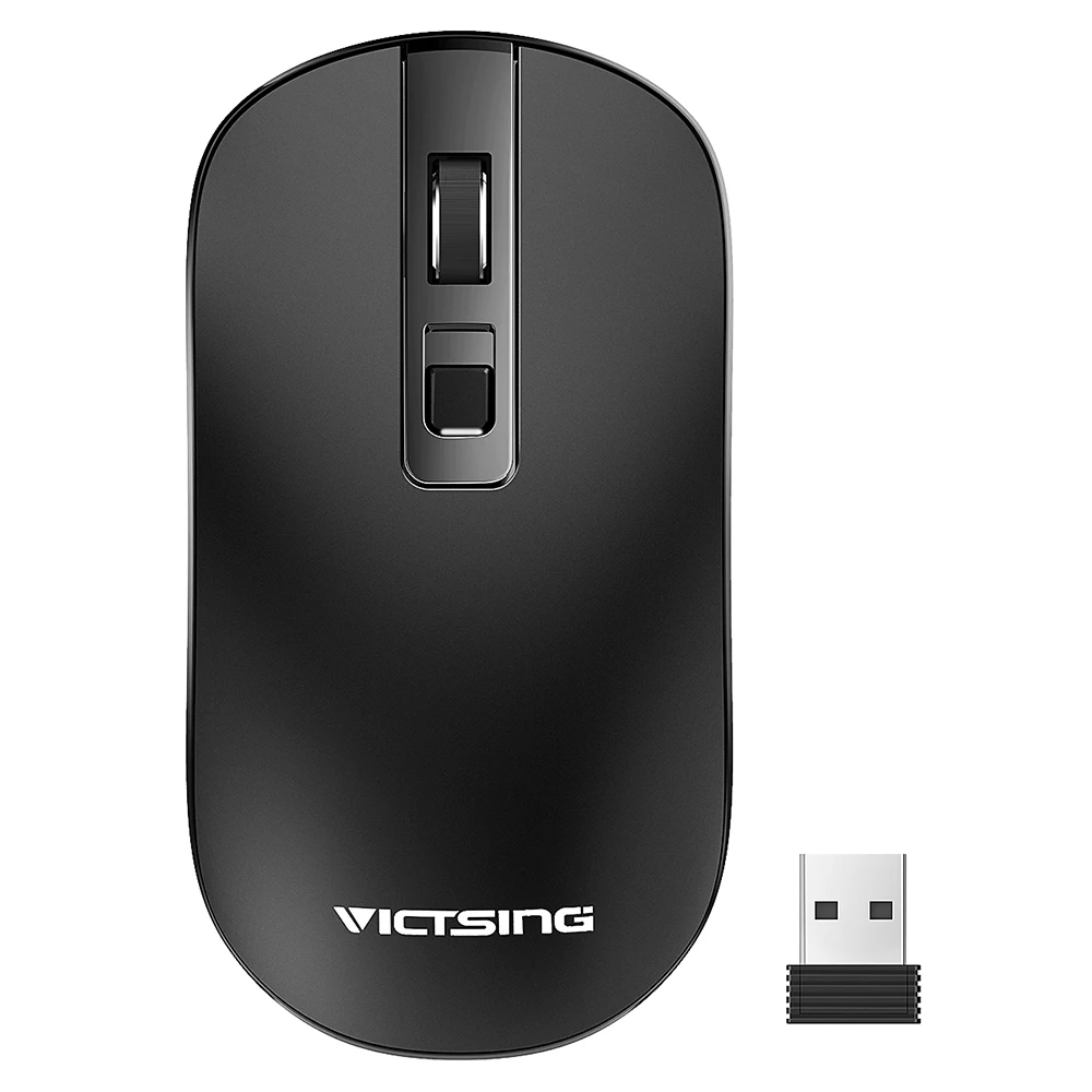 VicTsing PC079 беспроводная мышь 2,4G тонкая Бесшумная компьютерная мышь с приемником регулируемый уровень CPI Бесшумная мышь для ноутбука
