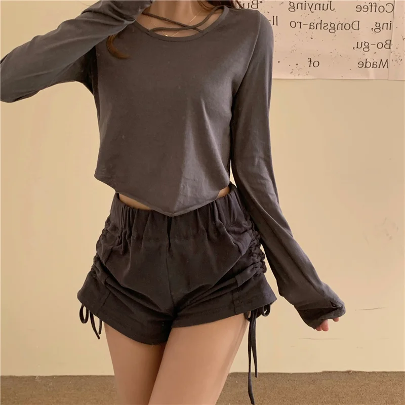 Дизайнерские шорты штаны популярный костюм для девочек Солнцезащитный Топ