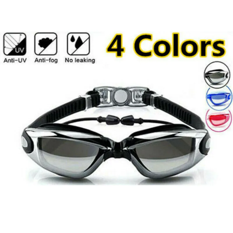 Профессиональные силиконовые очки для плавания с защитой от запотевания УФ и
