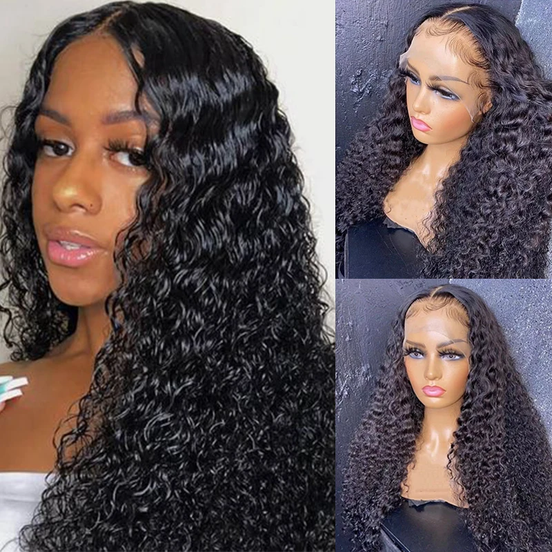 Curly Lace Front Human Hair Wigs For Women Deep Curly Frontal Short 13x6 Lace Front Human Hair Wigs Prepluck Glueless Brazilian