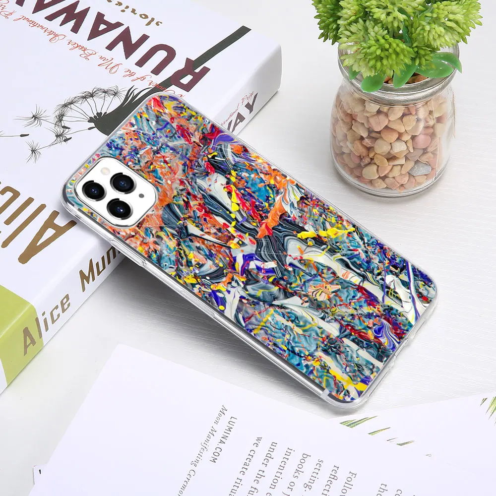 KISSCASE Silicone TPU Case For iPhone XR XS Max 7 8 6 6S Plus 5 5S SE Abstract Painting Phone Cover 11 Pro Shell | Мобильные