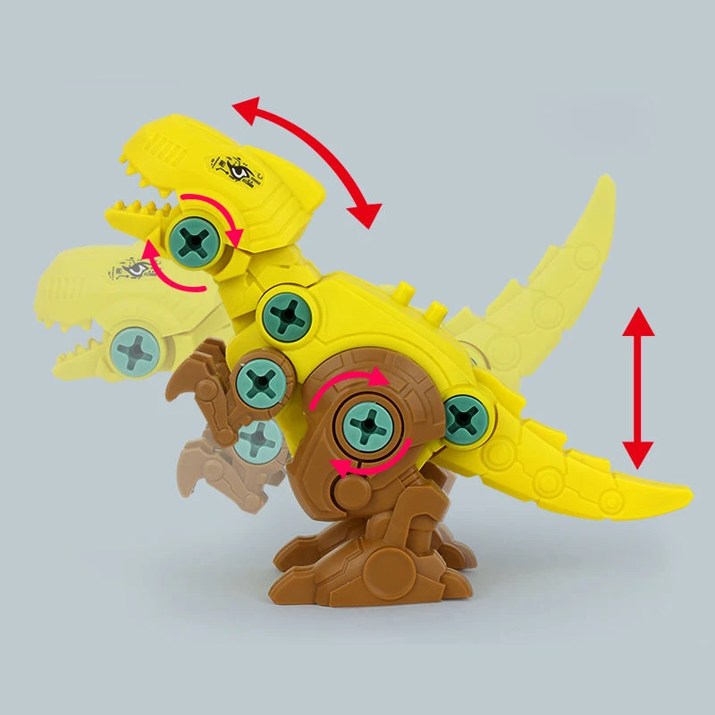 Conjunto de dinosaurios para ni&ntilde;os, juguetes educativos para ni&ntilde;os peque&ntilde;os, Kit de atornillar, juguete de construcci&oacute;n para ni&ntilde;os de 3 4 a&ntilde;os, rompecabezas 3D-3