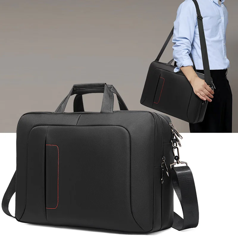 

Мужская сумка для ноутбука 15,6 дюйма, мужской портфель для ноутбука, мужской деловой портфель, нейлоновый Водонепроницаемый Сверхлегкий дор...