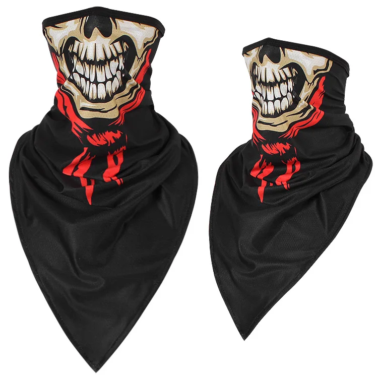

Lengthened ice silk quick-drying breathable skull triangle scarf anti-terrorism mask cs neck sleeve riding windproof sun mask