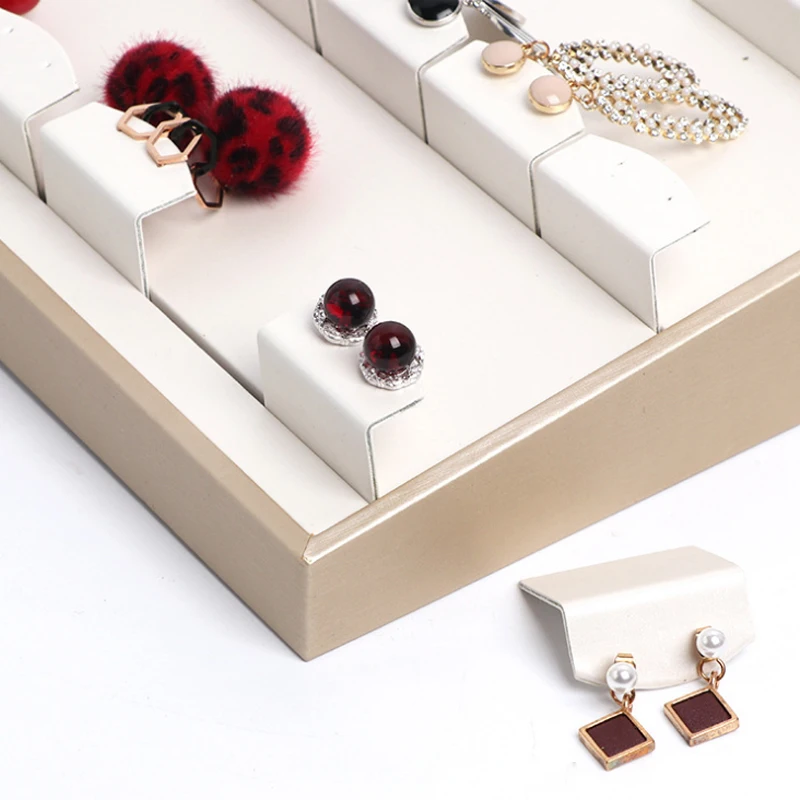 

Hot Sale Beige Velvet Jewelry Tray Jewellery Organizer Storage Box Watch Holder Necklace Ring Earring Pendant Stand Series
