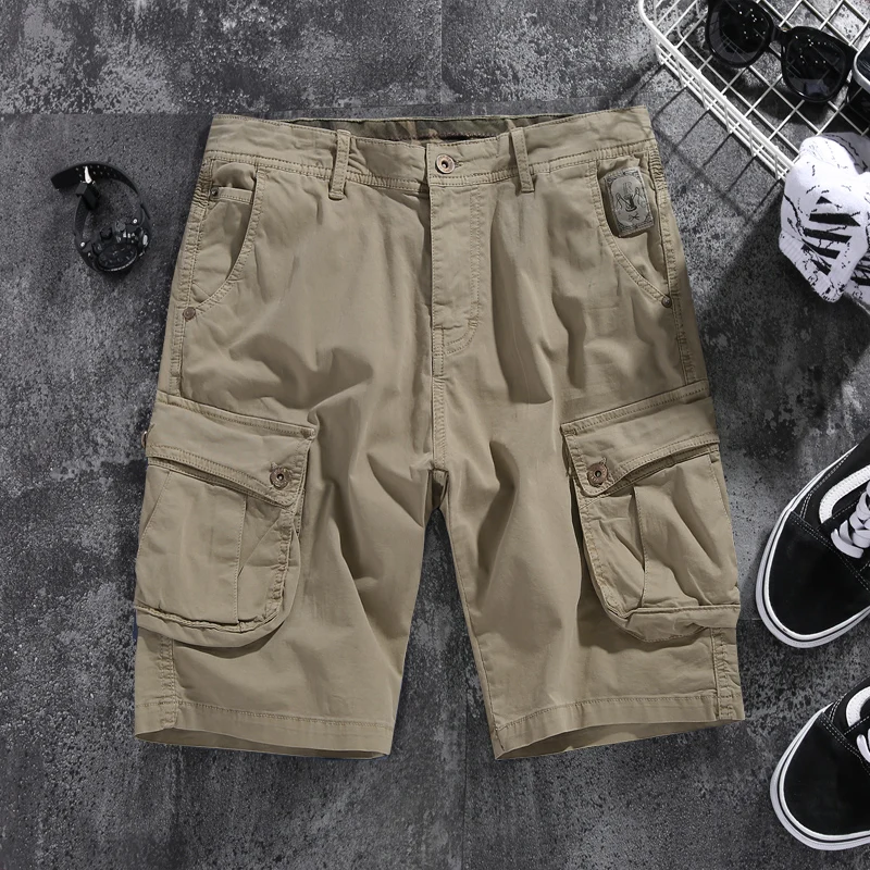 

Summer Men's Pocket Cargo Casual Shorts Men Loose Army Short Pants Outdoor Man Tactical Gym Shorts