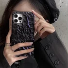 Модный матовый черный чехол из оловянной фольги со складками для телефона iPhone 11 12 13 Pro Max XR X XS 7 8 Plus, тонкий мягкий силиконовый чехол, оболочка