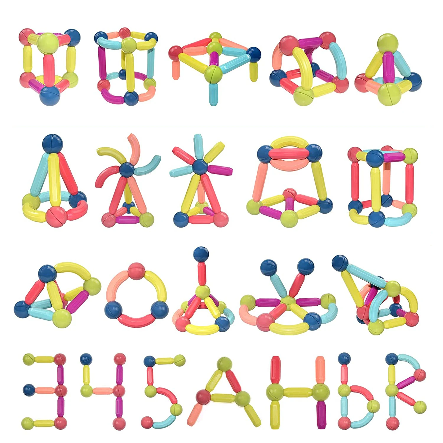 36-152PCS Constructor Variety Magnetic Rod Building Blocks Construction Set Early Learning for Children Toys Gift | Игрушки и хобби