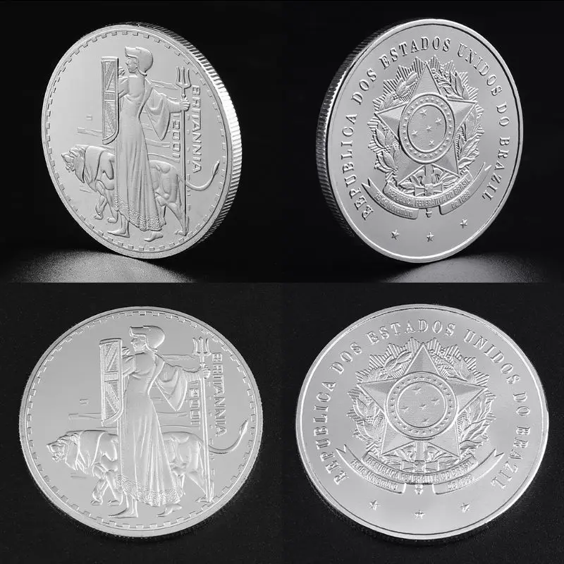 Британская богиня и Лев Памятная коллекция монет подарок сувенир художественный