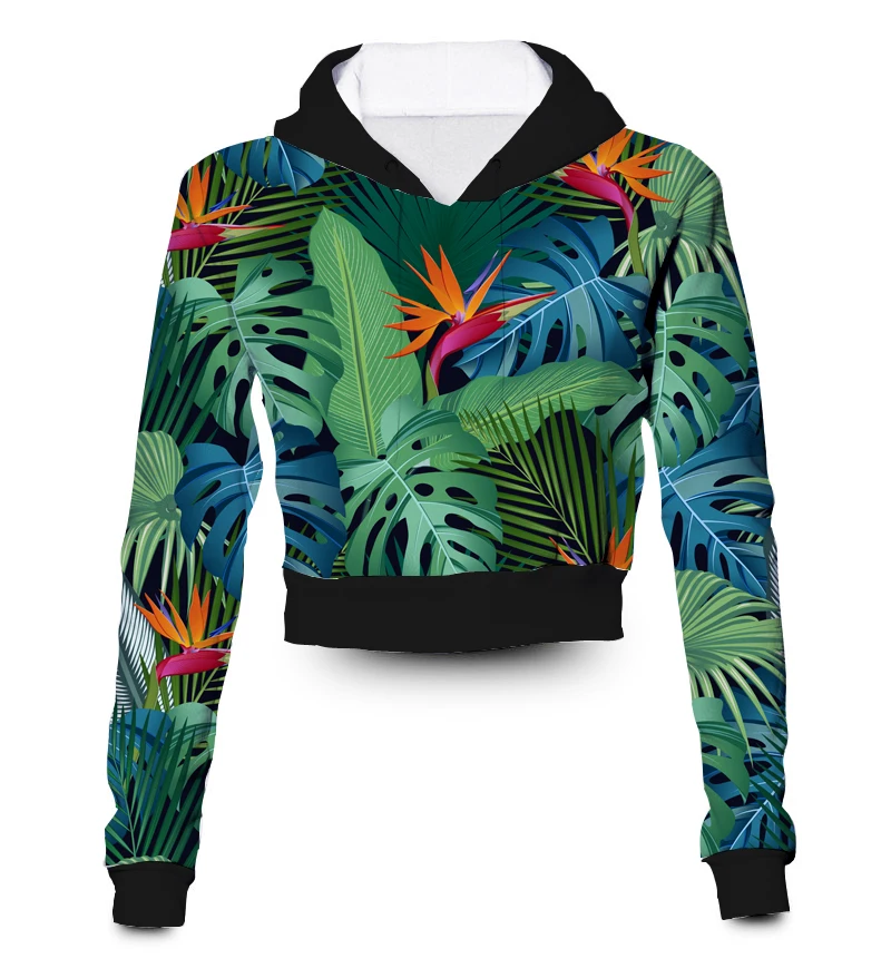 

Индивидуальный заказ тропики сублимационная печать размера плюс укороченный толстовки