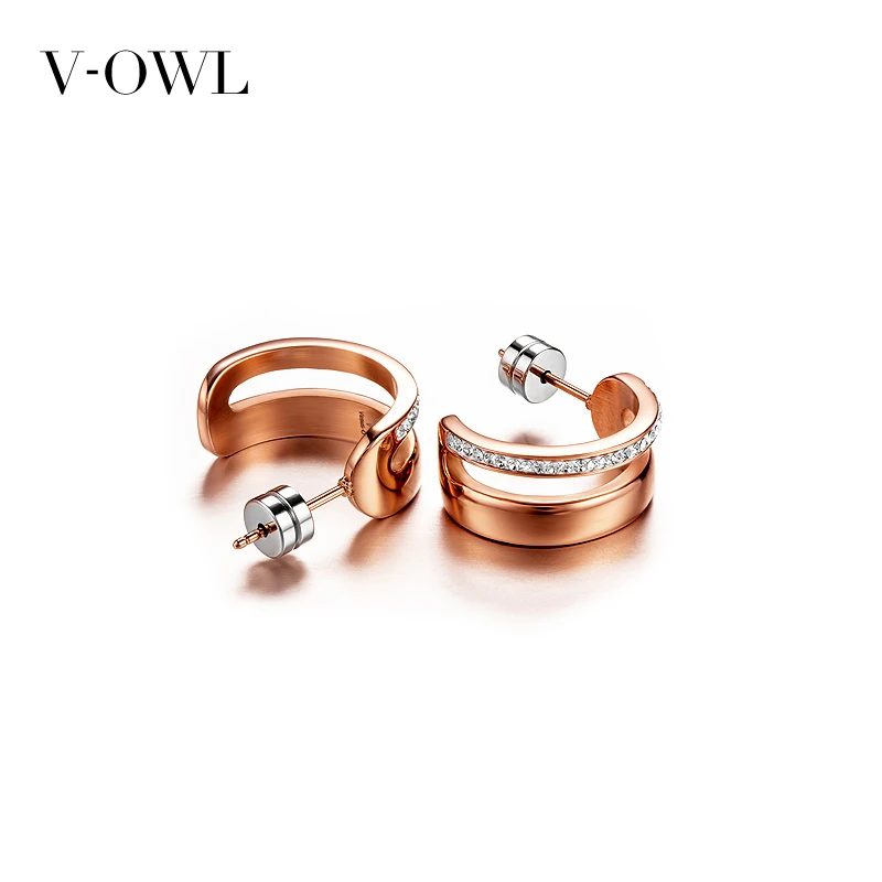 V образные асимметричные серьги гвоздики из титановой стали новые Стразы для