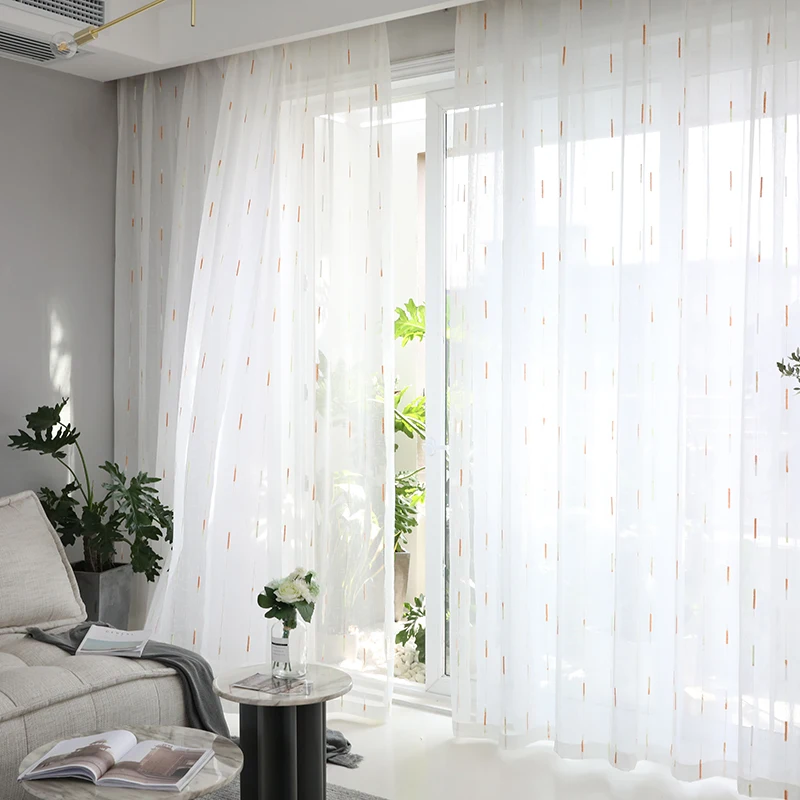 Американский винтажный полосатый фатин для гостиной прозрачная ткань