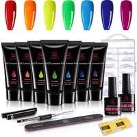 makartt p 22 poly nail extension gel kit rainbow color nail thickening solution nail equipment gel nails color gels full set