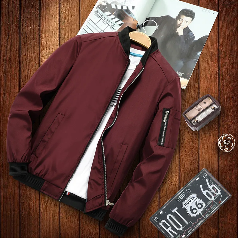 

2020 New Jacket Loose Men's Bomber Jacket Men's Casual Jacket Hip-hop Baseball Collar Fashion Jacket Smooth Jacket Streetwear