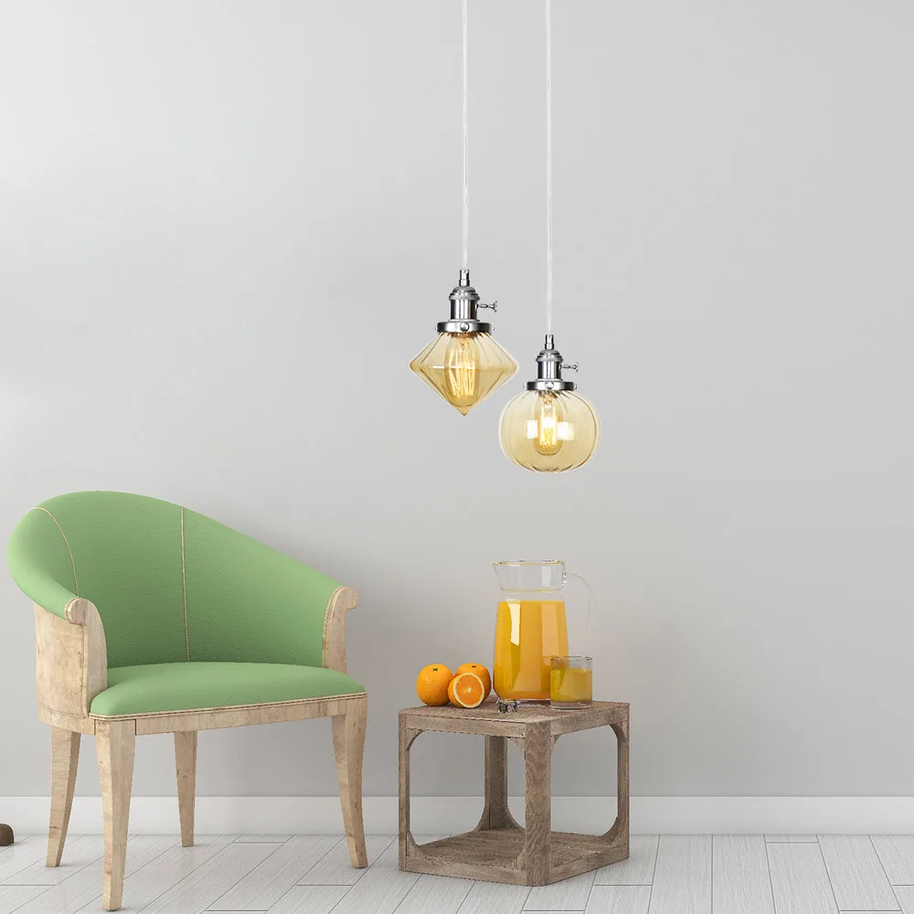 Скандинавский дизайн регулируемый подвесной светильник железный стеклянный