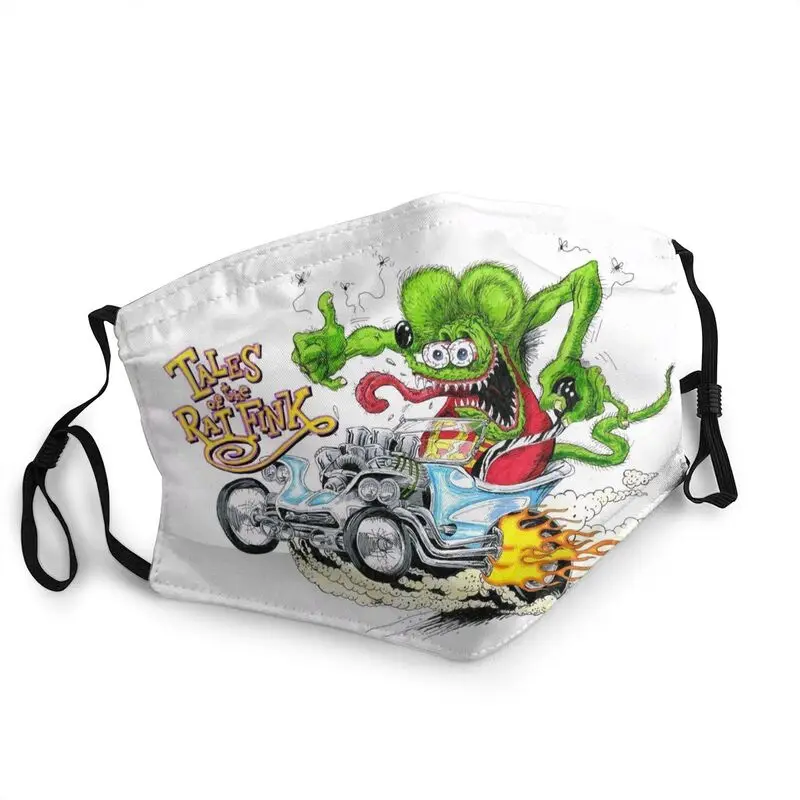 

Tales Of Rat Fink Mask Reusable Unisex Adult Cartoon Monster Mouth Face Mask Anti Dust Protection Cover Respirator Muffle