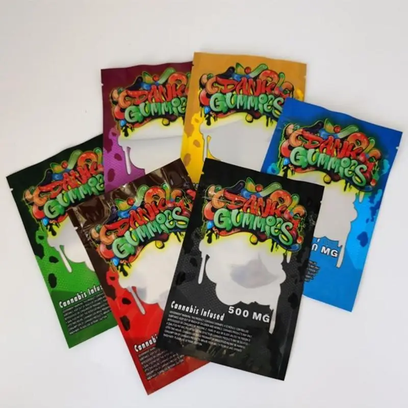 

500mg Edibles Dank Gummies Bags Packaging Worms Edibles Bears Cubes Gummy Bags For Dry Herb Flower CmyXF