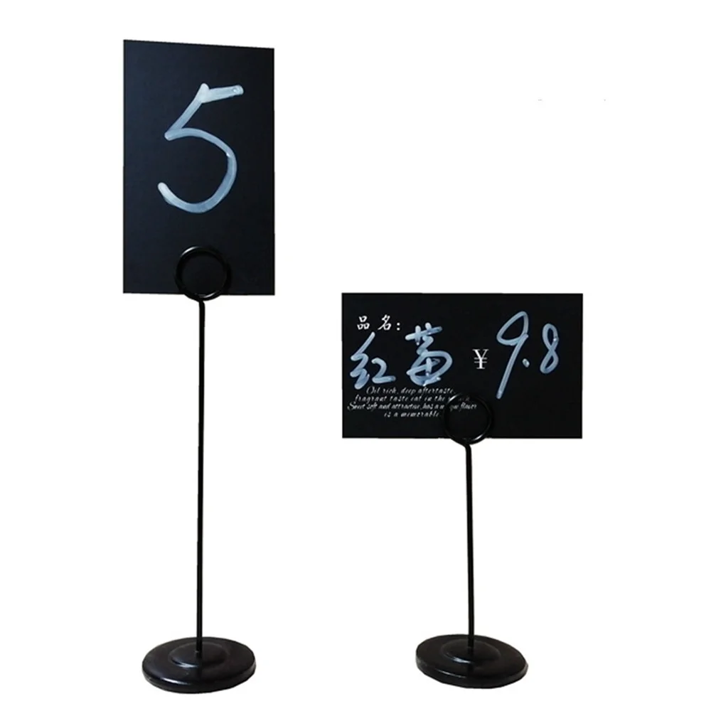 Number Card Clips Tag Stands Table Marker Holder Place Metal Hotel Photo Memo Info Display | Дом и сад