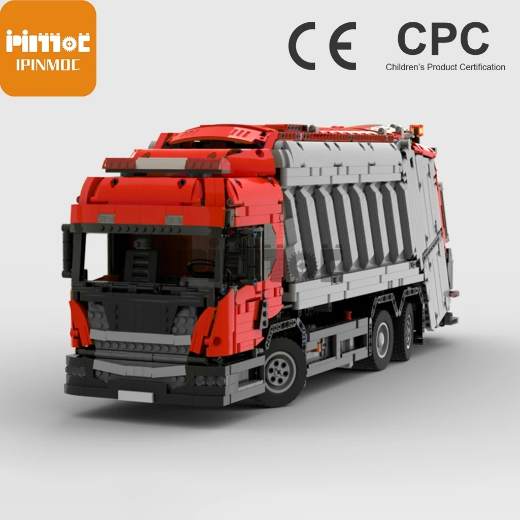 

Moc-92116 Scania large garbage recycling truck 4845pcs Boy Gift splicing building block technology accessories