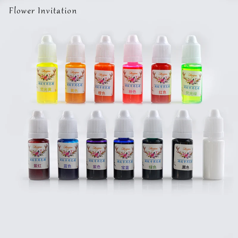 

Epoxy Resin Pigment 10ml UV Resin Coloring Dye Colorant Resin Pigment DIY Handmade Crafts Art Sets 13 Colors