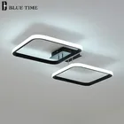 Современная светодиодная люстра, светильник для гостиной, спальни, столовой, кухни, черно-белая Потолочная люстра, светильники, 110 В, 220 В