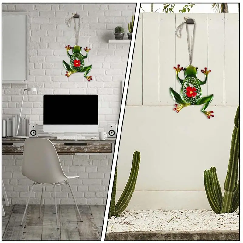 1 предмет металлический лягушки украшение сада Подвесной Настенный