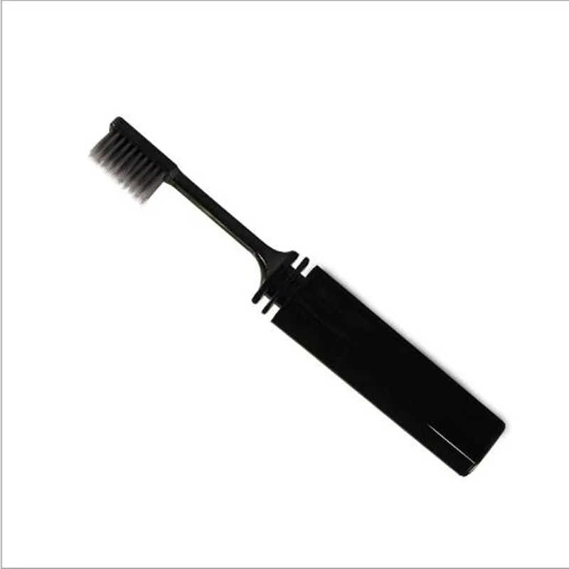 Чистые Складная зубная щетка путешествия из мягкого бамбукового волокна-щетиной