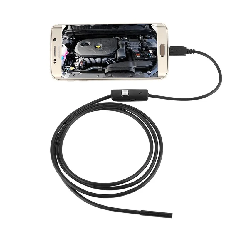 

Waterproof 720P HD 7mm Lens Inspection Pipe 1m Endoscope Mini USB Camera Snake Tube with 6 LEDs Borescope For Android Phone PC