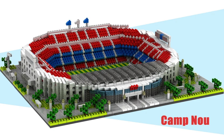 HO TFamous architecture Футбол на траве Camp Nou Signal Lduna Park Мини Строительные блоки алмазные блоки игрушки для детей