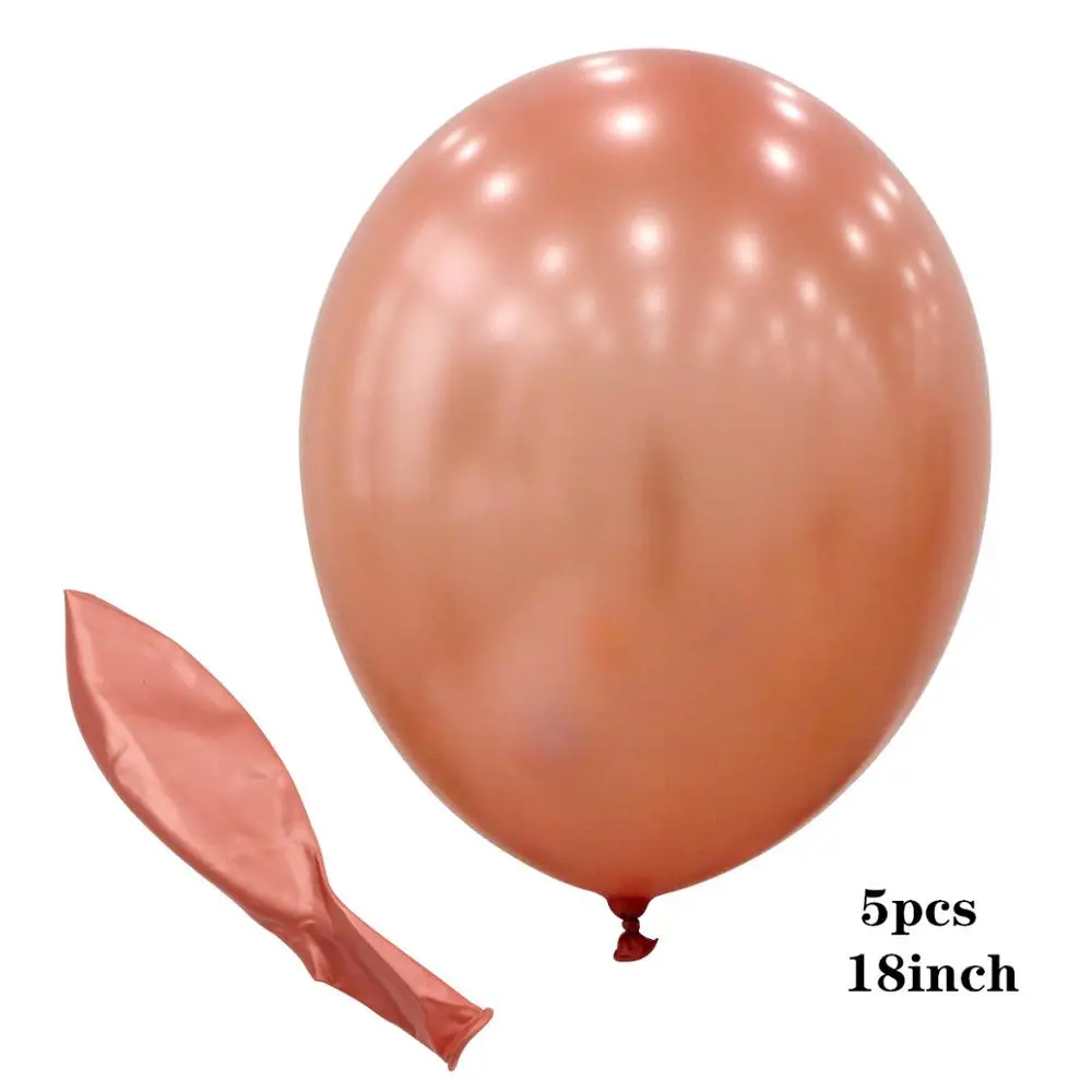 5pc 18inch rose gold 18 дюймов розовое золото сердце фольгированный шар 10 дюймов белый розовый латексный шар воздушный шар "Конфетти" свадебное украшение день Рождения Вечеринка Детские игрушки - Цвет: 5pc 18inch rose gold