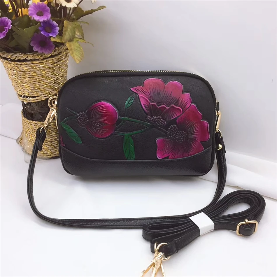 lucky flower black 16 цветов сумка Клевер на удачу новые роскошные кошельки и сумки женские сумки дизайнерские женские сумки через плечо плечевые сумки для женщин Sac - Цвет: lucky flower black