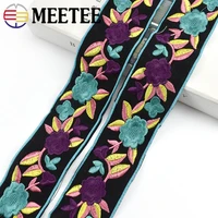 4meters 57mm fashion ethnic webbing bags strap belt ribbons embroidered lace trims diy tape bias binding sewing accessories