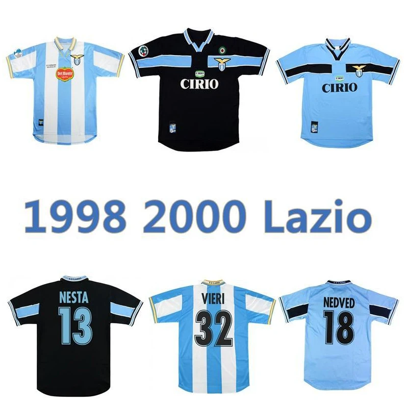 1998 1999 2000 Лазо ретро Футбольная майка 18 дюймов 13 стрит 9 32 дюйма 10 Mancini|Мужские