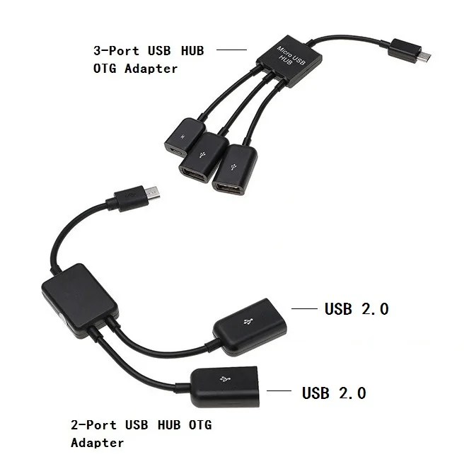3-в-1 мини USB 4 Порты и разъёмы Micro адаптер OTG usb-хаб 2 0 сплиттер для мобильного
