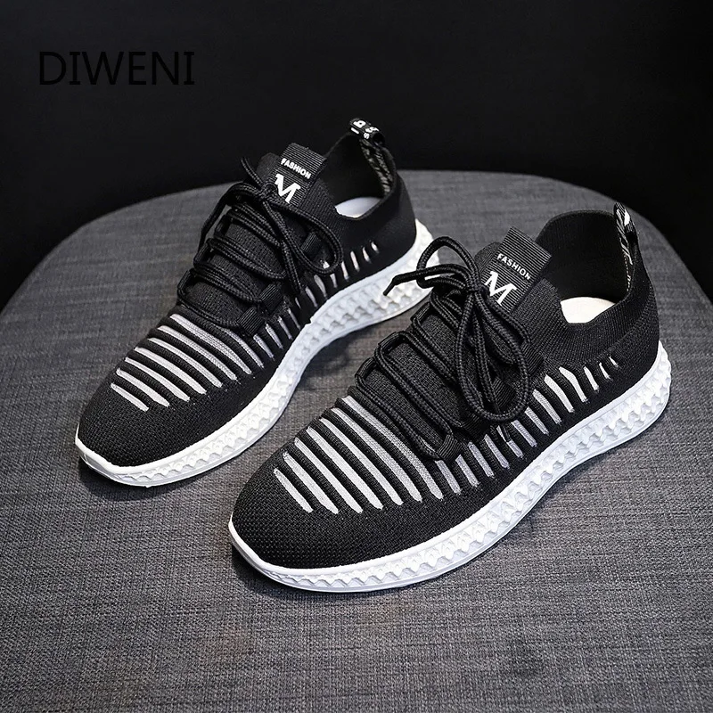 DIWEINI 2020 Autumn Women casual shoes fashion breathable Walking mesh lace up flat sneakers women tenis feminino b53 | Обувь