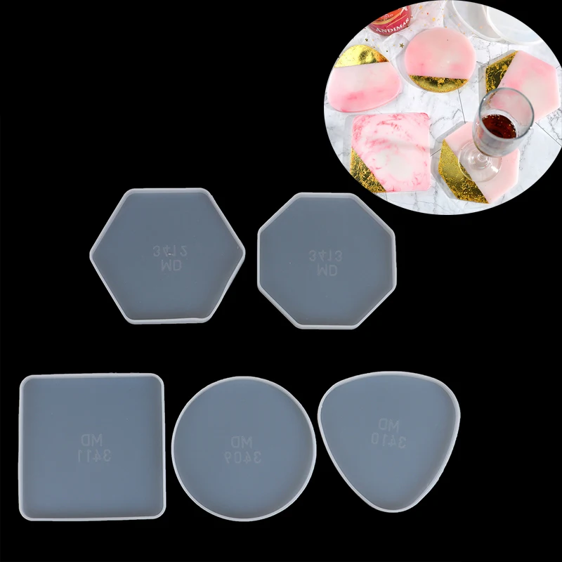 

DIY Transparent Fluid Arts Round Coaster Resin Casting Molds Silicone Epoxy Jewelry Pendant Agate Making Mould Tool Accessories