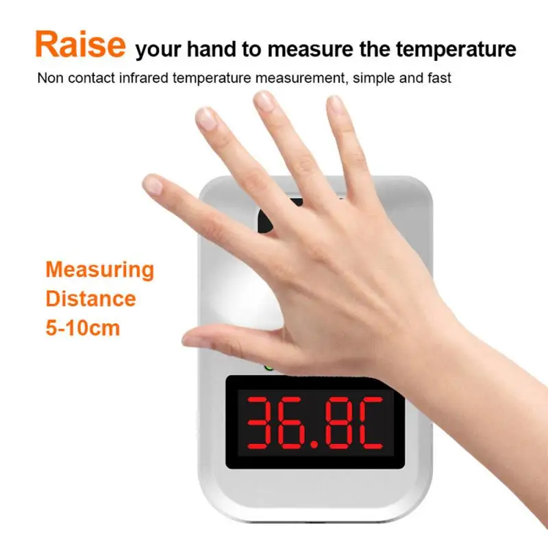 

Infrared Thermometer Infrared Alarm Detector 0-50C Body/ Object Temperature Meter Alarm Voice Broadcast