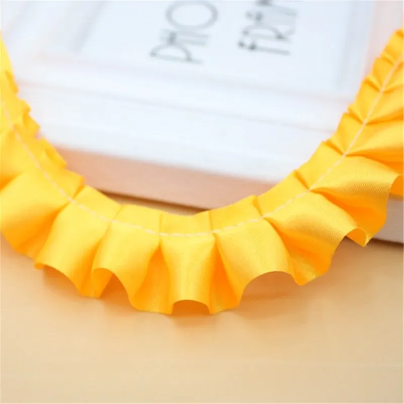 30 ярдов 2 5 см 16 цветов атласное кружевное плиссированное платье с оборками и