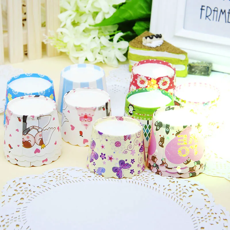 50 шт. бумажные вкладыши для кексов футляры чашка торта Топпер Свадебная