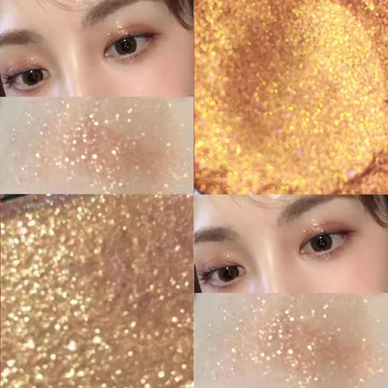 

Shimmer Highlighter Powder Palette Face Contour Makeup Eyeshadow Highlight Face Bronzer Highlighter Brighten Glitter Blusher