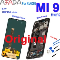 6 39 for xiaomi mi 9 lcd display touch screen digitizer assembly sensor with frame for mi9 m1902f1g lcd repair parts