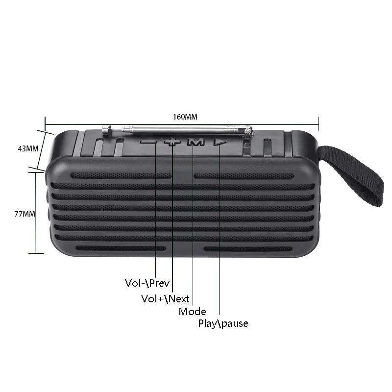 Мини Портативный уличный Bluetooth динамик с солнечной зарядкой светодиодный