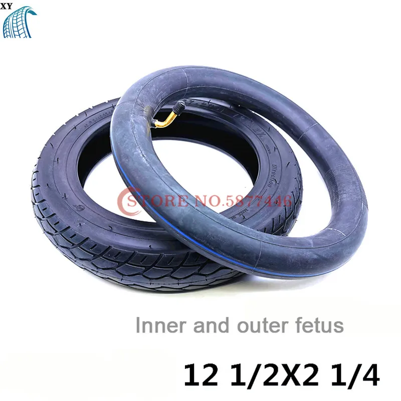 

12 Inch Electric Vehicle Tire 12 1/2x2 1/4 Inner and Outer Tire 57-203 / 62-203 Pneumatic Tire Inner and Outer Solid Tire