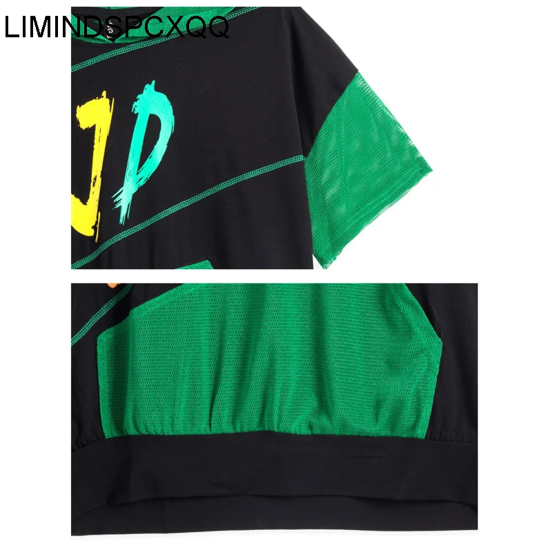 

LIMINDSPCXQQ Korean 2021 Style Tops Womens Hooded Black Tee Ladies Printed Short Sleeve T-shirts Girl Fitness Oversized Clothing