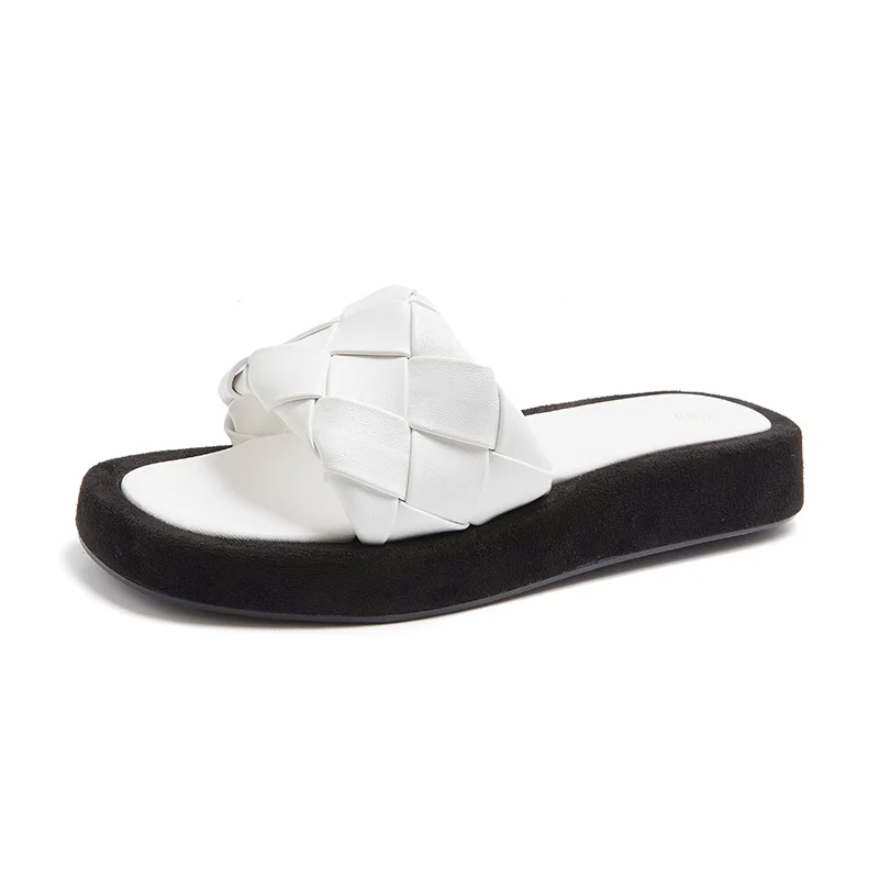 Женские шлепанцы летние на платформе 5 см Домашние уличные Вьетнамки Босоножки