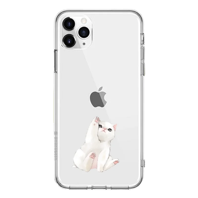 04 Забавный мультяшный чехол для телефона iphone X XS 11Pro Max XR милый кот Том чехол для iphone 8 7 6 6S Plus 5S SE мягкий силиконовый прозрачный чехол - Цвет: 04