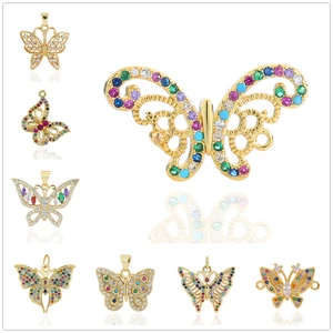 Браслет с подвесками в форме сердца и бабочки, для изготовления браслетов